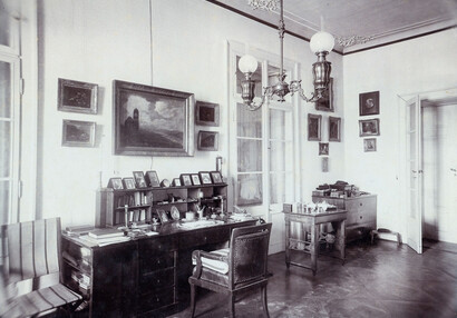 Pracovna Friedricha Ferdinanda v. Dalberga v roce 1908